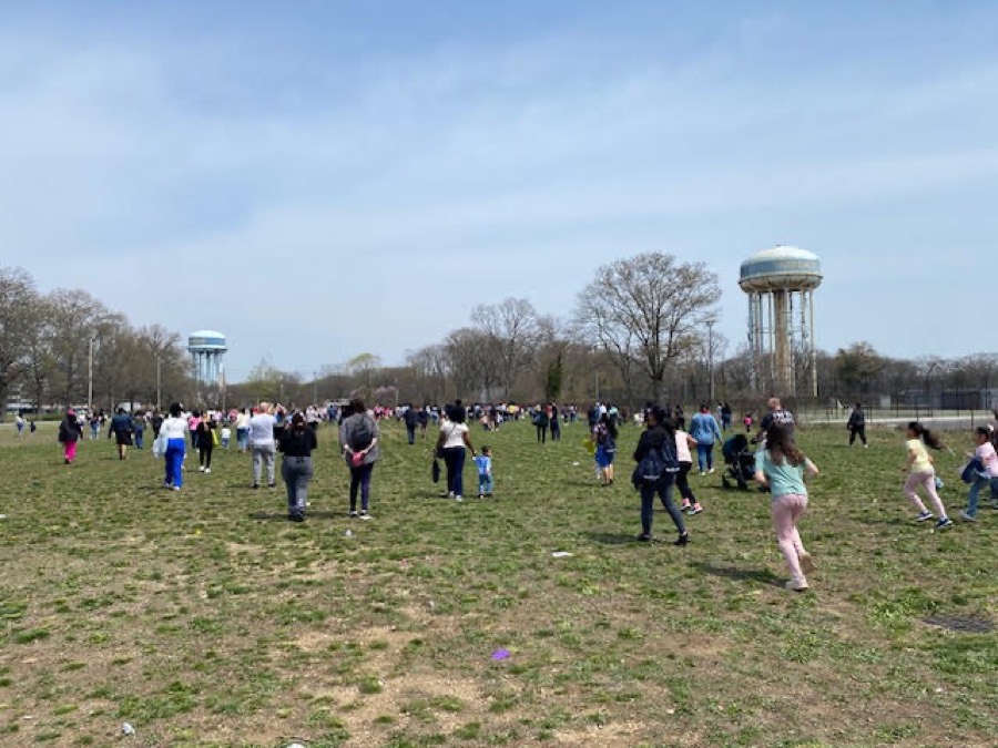 Community event on the ballfield