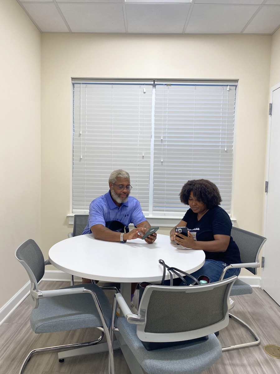 One-on-one meeting in Meeting Room C